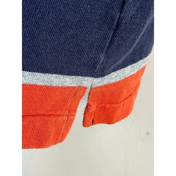 Y2K Striped American Eagle Shirt L Orange Rugby Polo Preppy Grunge Old Money 80s - Picture 7 of 13